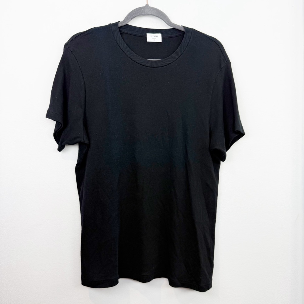 Re/Done Black Short Sleeve Tee